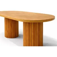 Xl Moebel Gmbh Ensemble de salle à manger élégant de couleur marron : table de salle à manger en bois, chaises, mobilier de salle à manger