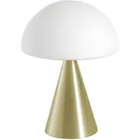 FABAS LUCE Lampe De Table Led Blip 7W AvecTactile Et Technologie Cct 2700K-4000K, Structure En Métal Et Verre Soufflé, Couleur Laiton - Blip
