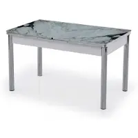 Xl Moebel Gmbh Table à manger rectangulaire, pour salle à manger, confortable, moderne, de luxe, blanche ou grise