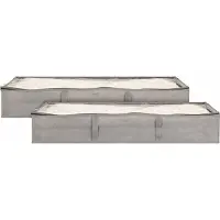 INFACTORY 2 sacs de rangement sous lit pour linge avec poignées – 90 L