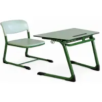 Xl Moebel Gmbh Banc d'école moderne avec chaise, robuste et fonctionnel, pour les salles de classe
