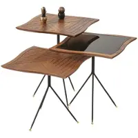AEA Tables basses en bois marron, modernes, confortables, pour le salon, pratiques, neuves