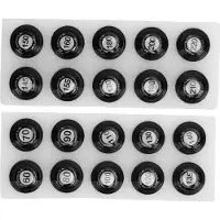 Gistuch 20pcs Club -Marqueurs de distance Position de balle Yardage ABS pour le sport en plein air noir