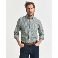 Gant pour homme. 3000130 Chemise verte à coupe régulière (XS), Casuel, Coton, Classique, Manche longue