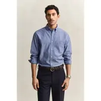Gant pour homme. 3000100 Chemise Regular Fit classique en popeline bleue (5XL), Casuel, Coton, Manche longue