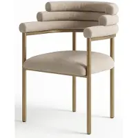 Xl Moebel Gmbh Ensemble de salle à manger beige, comprenant une table rectangulaire et des chaises de haute qualité, au design moderne