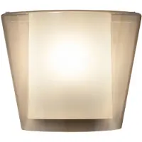 FABAS LUCE Applique Murale Viki En Métal Et Verre Ambré, E27 40W, Design Élégant, Usage Intérieur Ip20, 28,5 X 14,5 X 23,5 Cm, Luminaire Intérieur Classe 1.