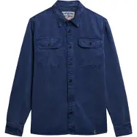 Superdry pour homme. M4011068A Surchemise Merchant Military marine (XXL), Casuel, Manche longue, Lyocell