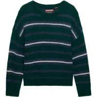 Superdry Slouchy Brushed Stripe Sweater Vert L Femme