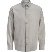 Jack & Jones Esummer Linen Blend Long Sleeve Shirt Gris S Homme