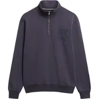 Superdry pour homme. M2014089A Sweatshirt Athletic Ess Half Zip gris (L), Casuel, Coton, Manche courte