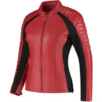 Rusty Stitches Donna Blouson en cuir de moto pour femmes Taille