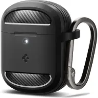Spigen Armure robuste (Couvercle de l'étui de chargement), Étui pour écouteurs + casque, Noir