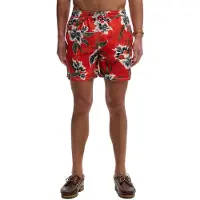 Superdry pour homme. M3010264A Maillot de bain rouge imprimé hawaïen 16 (XXL), Beachwear, Polister recyclé