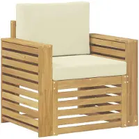 vidaXL Ensemble de canapés d'extérieur en polyester blanc
