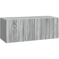 vidaXL Meuble TV mural, 78,5 x 31 x 30 cm, imitation chêne Sonoma gris