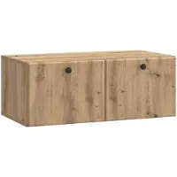 vidaXL Meuble TV mural 78,5 x 41 x 30 cm, chêne Artisan