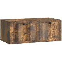 vidaXL Meuble TV mural en chêne fumé 78,5 x 41 x 30 cm
