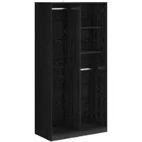 vidaXL Armoire noir aspect chêne 100 x 50 x 200 cm