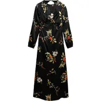 Superdry Jacquard Long Sleeve Long Dress Noir XL Femme