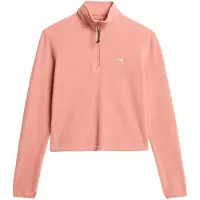 Superdry Polar Fleece Crop Half Zip Sweatshirt Rose M Femme