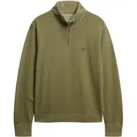 Superdry Homme Sweatshirt Essentiel Classique Demi-zip Khaki Taille: L