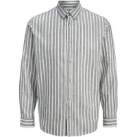 Jack & Jones Esummer Linen Blend Long Sleeve Shirt Gris XS Homme