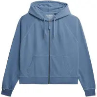Superdry pour femme. W2012543A Sweat à capuche Studios Relaxed bleu (M), Casuel, Coton