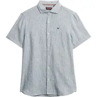 Superdry Emb Vacation Linen Short Sleeve Shirt Gris S Homme