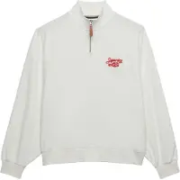 Superdry Sweat-shirt 'Heritage' crème / rouge cerise