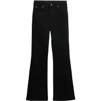 Superdry Mid Rise Flare Jeans Noir 30 / 30 Femme