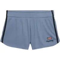 Superdry pour femme. W7110506A Short Waffle Retro bleu (XS), Casuel, Coton