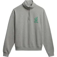 Superdry Femme Sweatshirt Country Club Crest Demi-zip Grey Taille: 38