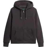 Superdry pour femme. W2012323A Sweat à capuche Borg Lined Ziphood en noir (L), Casuel, Coton