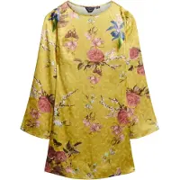 Superdry Jacquard Flare Slv Long Sleeve Short Dress Jaune S Femme