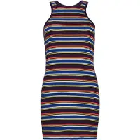 Superdry Vintage Stripe Sleeveless Short Dress Marron S Femme