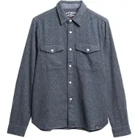 Superdry pour homme. M4011019A Merchant Heavy Flannel Shirt blue (XL), Bleu, Casuel, Coton, Manche longue