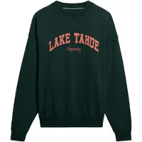 Superdry pour femme. W2012408A Sweatshirt Outdoor Location vert (XS), Casuel, Coton
