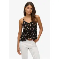 Superdry Vintage Ladder Trim Sleeveless T-shirt Noir XS Femme