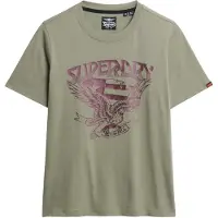 Superdry American Eagle Short Sleeve T-shirt Vert M Femme