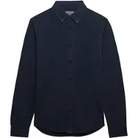 Superdry pour homme. M4011111A Chemise Vintage Destroy Navy Pique (XL), Casuel, Coton, Manche longue, Marine
