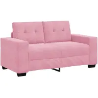 vidaXL Ensemble de canapés 3 pièces Rose 221 x 80 x 80 cm Samt