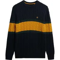 Superdry Stripe Cable Sweater Bleu M Homme