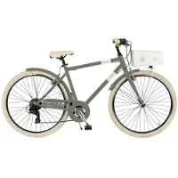 Via Veneto Bici City Bike Milano Man 28 pouces 6 vitesses Gris Gallante Taille 50