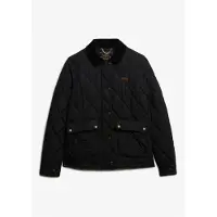 Superdry Femme Veste Doublée à Bordure en Velours Côtelé Black Taille: 38
