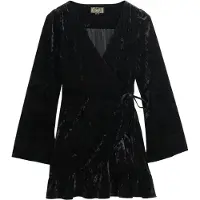 Superdry W8011964a Long Sleeve Short Dress Noir S Femme