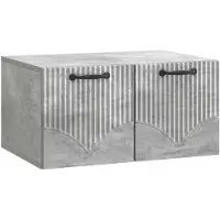 vidaXL Meuble TV mural , gris béton, 59,5 x 41 x 30 cm