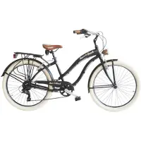 Via Veneto Bici Cruiser Sun on the Beach Lady 26 pouces 6 vitesses, noir mat