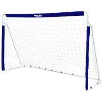 MUWO Cage de football en acier 240 x 150 cm bleu/blanc
