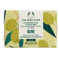 The Body Shop - Savon solide pour le visage et le corps Olive (Barre nettoyante visage et corps) (Lingettes nettoyantes pour le visage, 100 g)